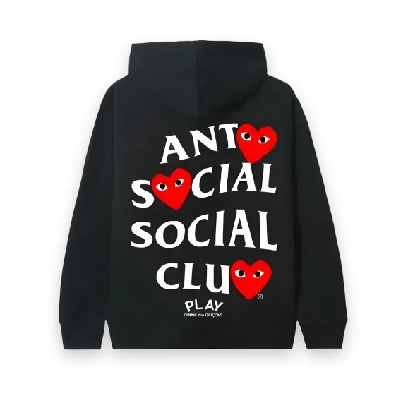 ASSC X COMME Des GARCONS Hoodie Black 1