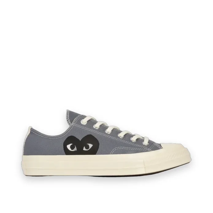 CDG Converse Black Heart Grey Low Top 1