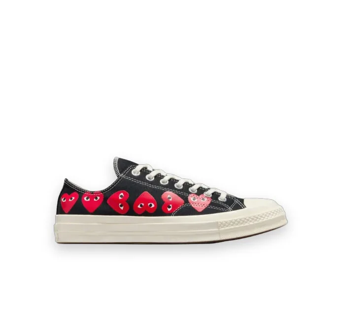 CDG Converse Multi Hearts Low Top Black 1