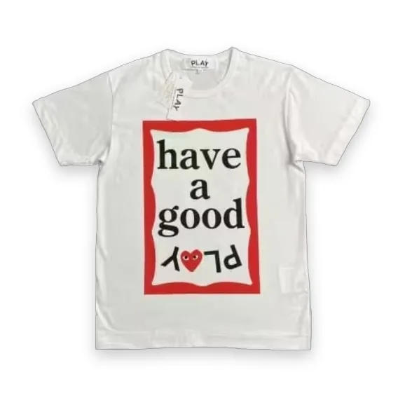 CDG Have A Good Play T-Shirt White 1