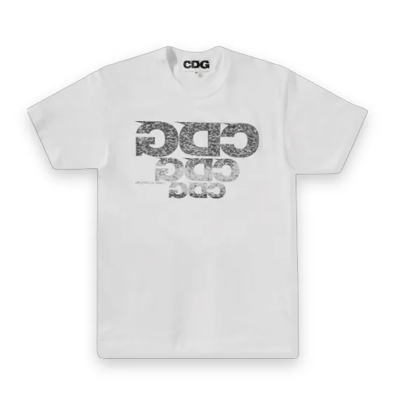 CDG Inside Out Logo White T-Shirt 1
