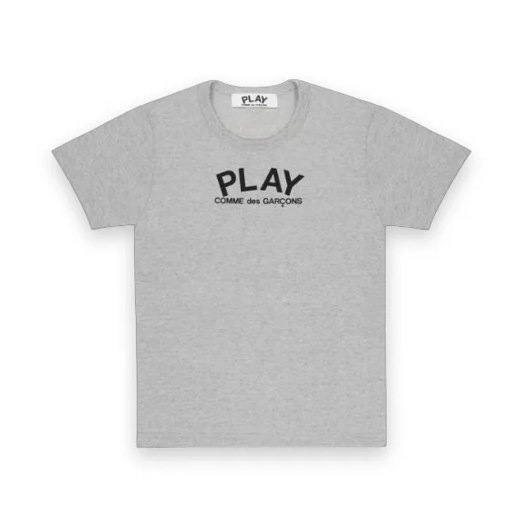 CDG Play Black T-Shirt Small Logo Front Heart Back 1