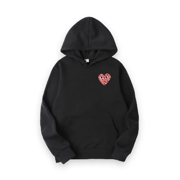CDG Play Camo Small Heart Hoodie 1