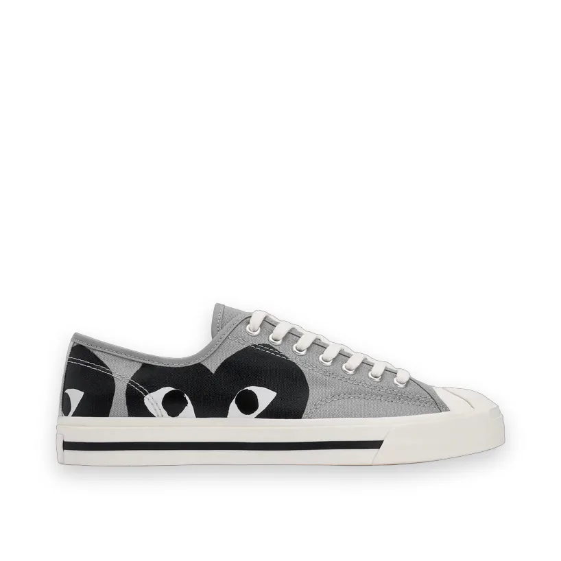 CDG Play Converse Low Top Black Heart Jack Purcell Sneakers Black 1