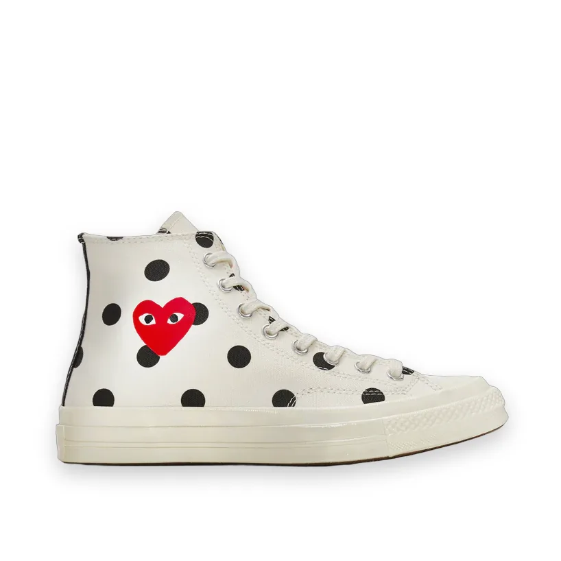 CDG Play Converse Polka Dot Red Heart Chuck Taylor All Star '70 High Sneakers 1