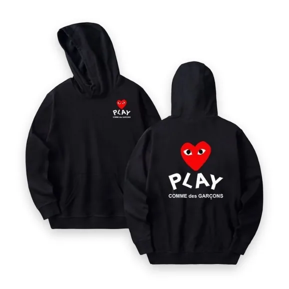 CDG Play Double Sided Printed Hoodie 1