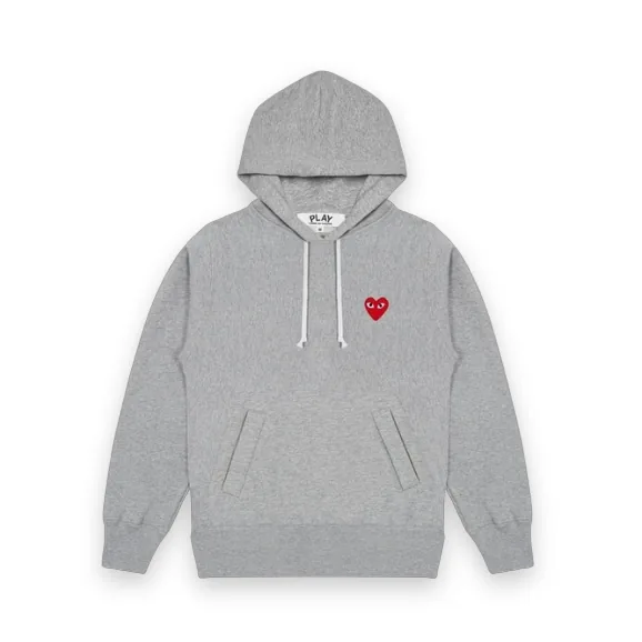 CDG Play Grey Pullover Hoodie 1