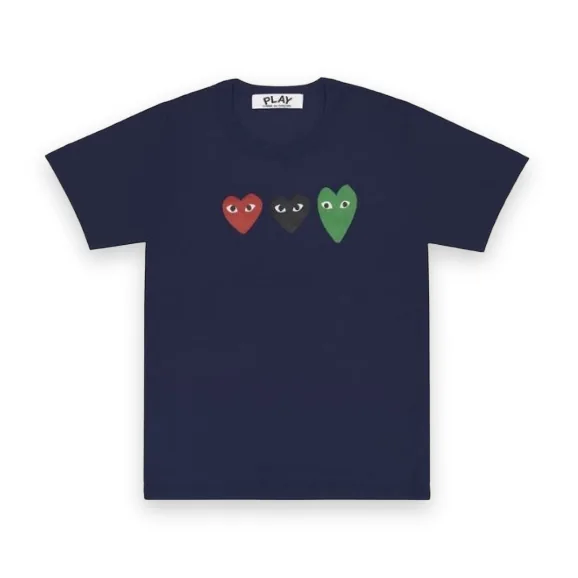 CDG Play Multi-Color Heart T-Shirt 1