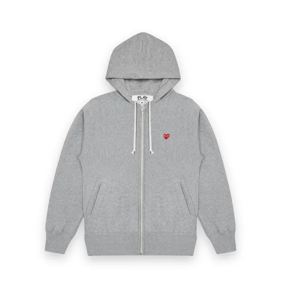 CDG Play Small Emblem Zip Hoodie 1