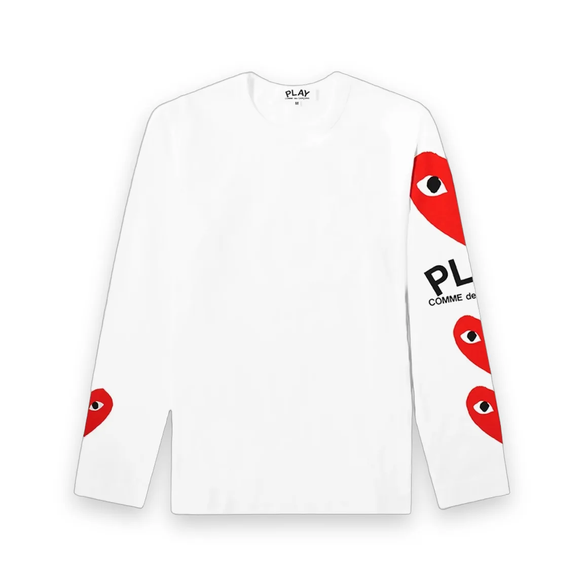 CDG PLAY Women's Multi Red Heart Sleeve Long Sleeve 1