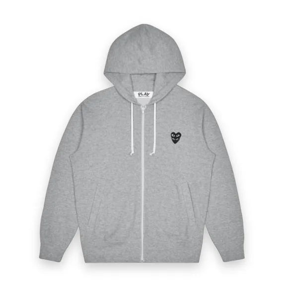 CDG Play Zip Hoodie with Black Family Heart 1
