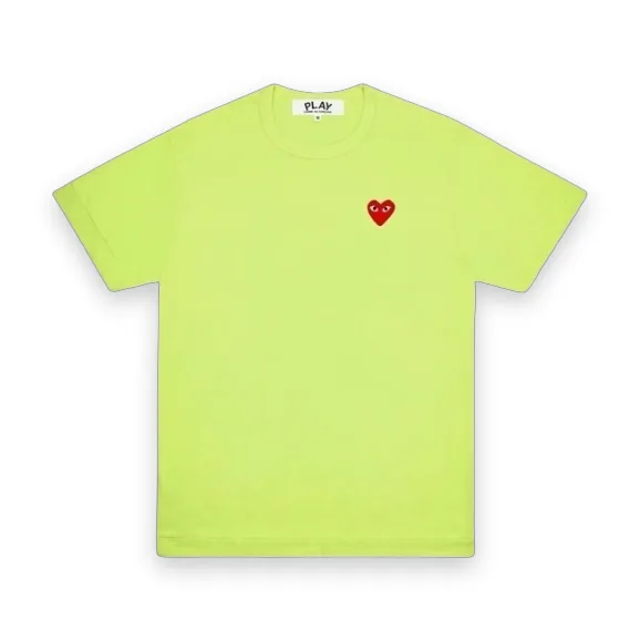 CDG Red Mini Heart Tee - Green 1
