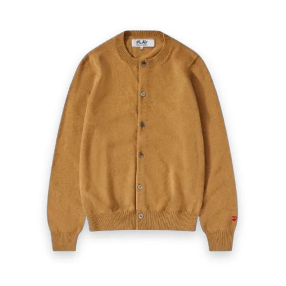 CDG Women Lambswool Cardigan - Brown 1