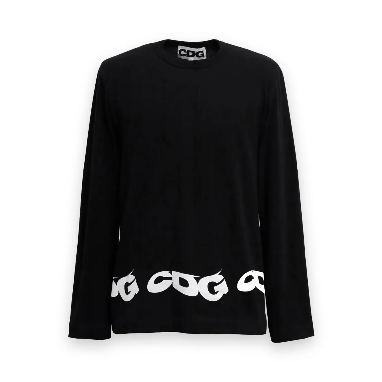 Comme Des Garcons Bottom Logo Black Long Sleeve Shirt 1