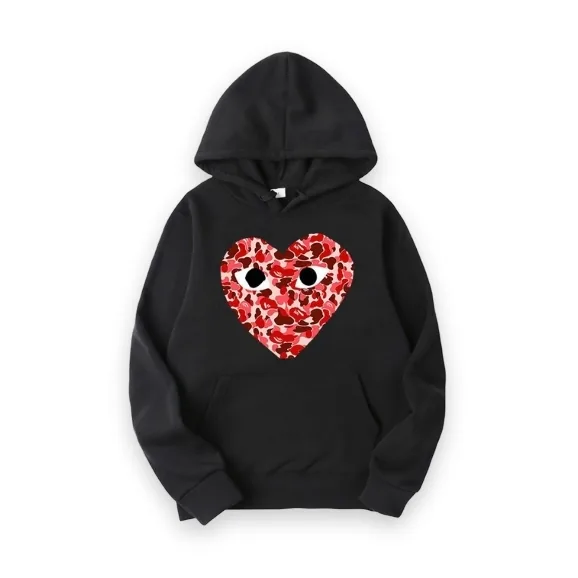Comme Des Garcons Camo Heart Hoodie 1