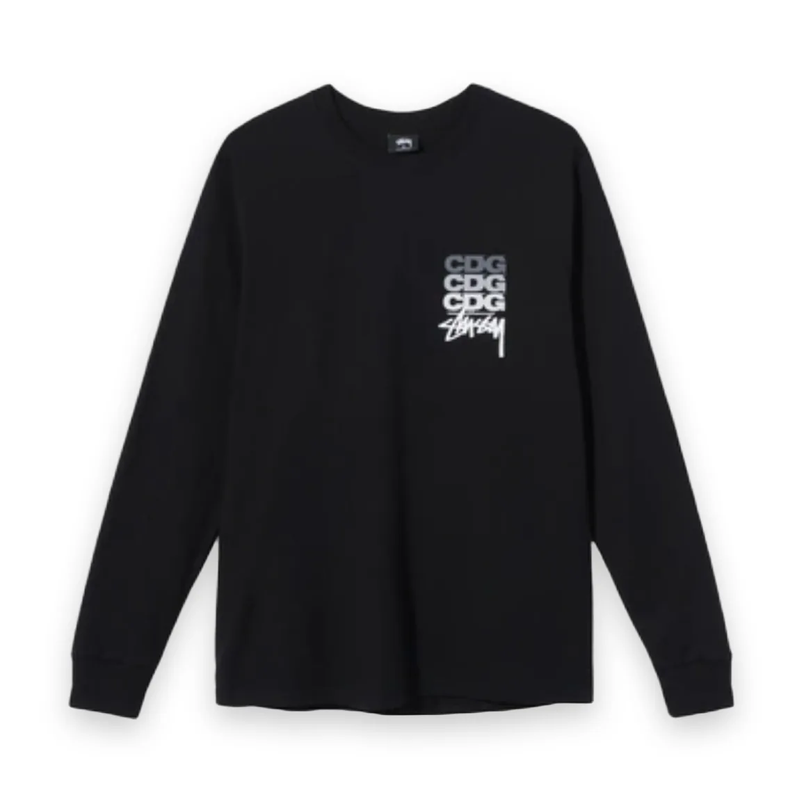 Comme des Garcons CDG x Stussy Long Sleeve Black T-Shirt 1