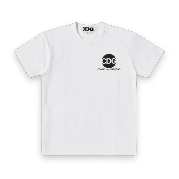 Comme Des Garcons Circular Logo T-Shirt White 1