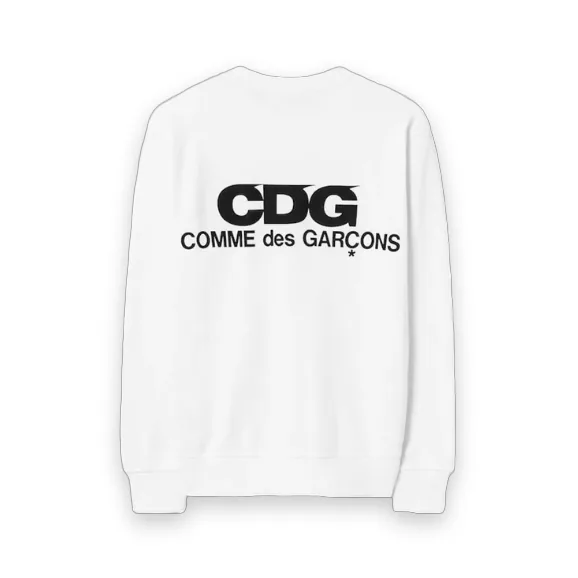 Comme des Garcons Logo Printed White Sweatshirt 1