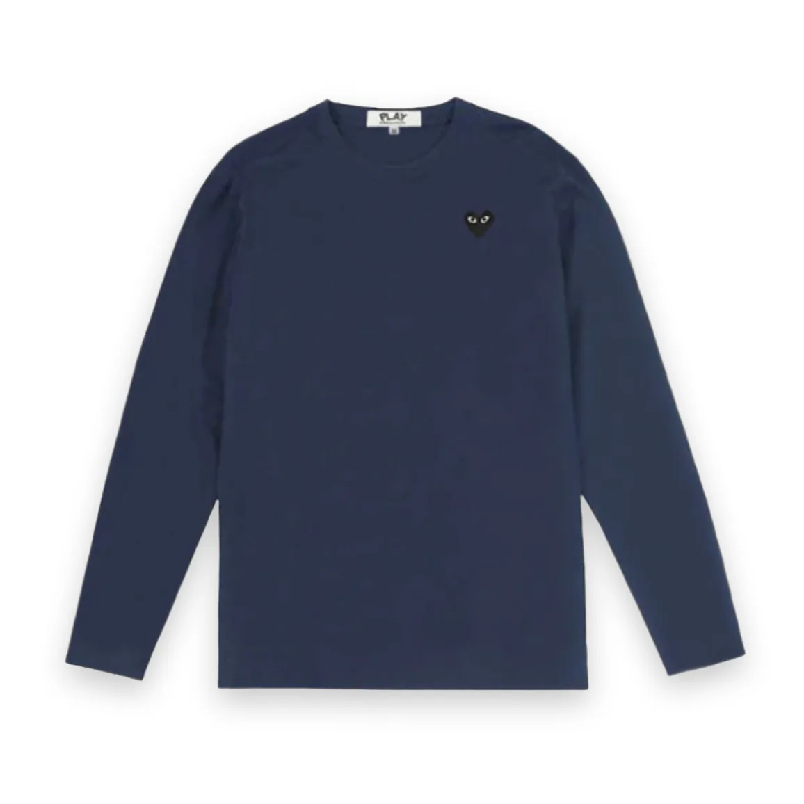 Comme des Garcons PLAY Black Heart Long Sleeve Navy T-Shirt 1