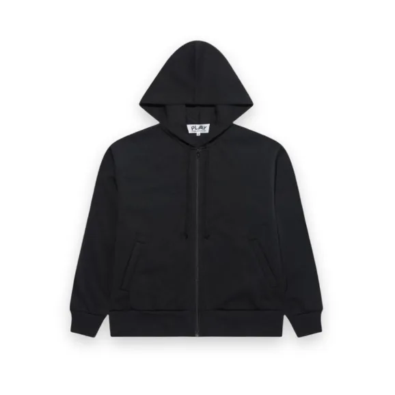 Comme Des Garcons Play Black Zip-Up Hoodie 1