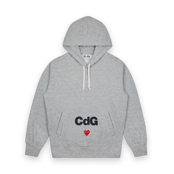 Comme Des Garcons PLAY Hoodie Grey 1