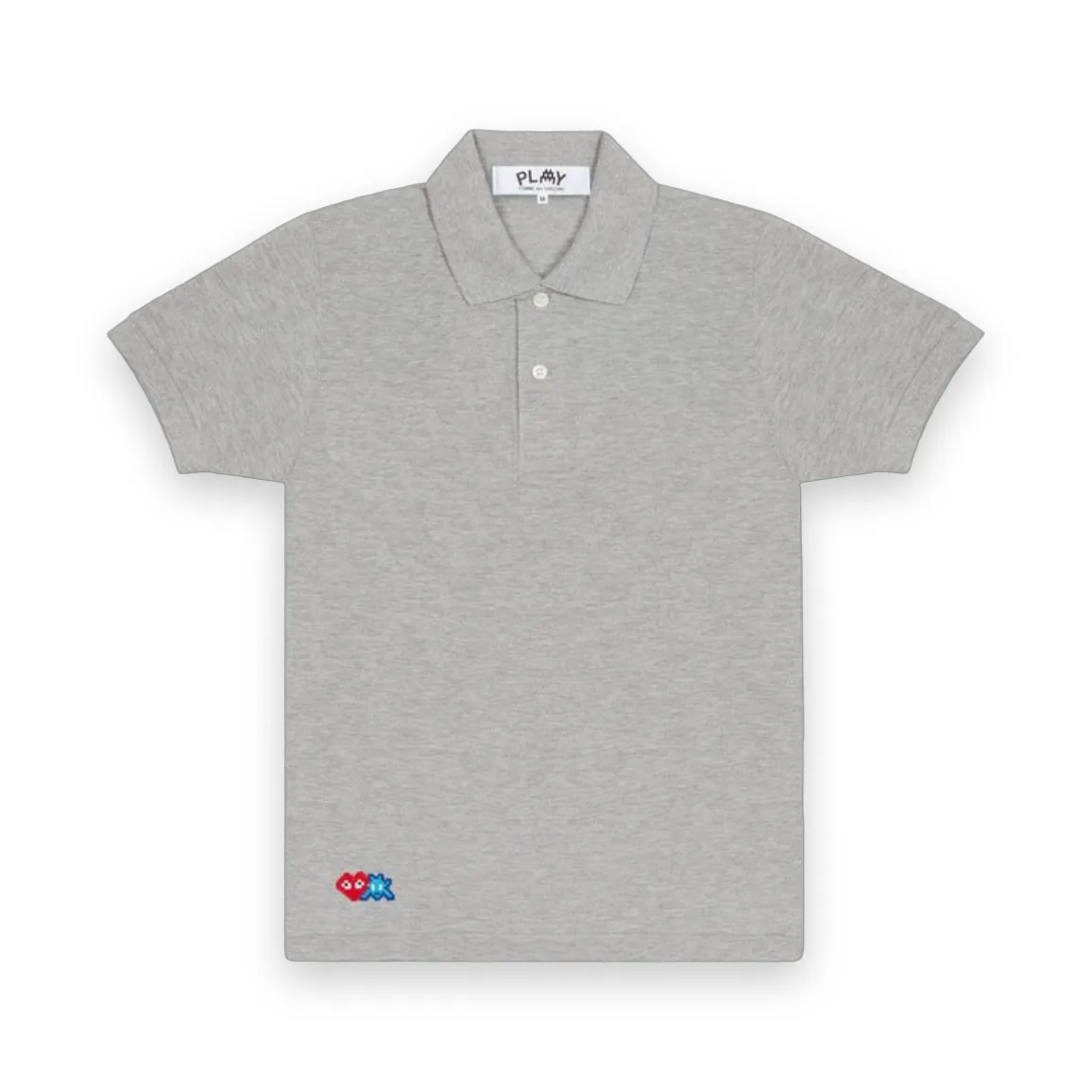 Comme des Garcons PLAY Invader Heart Polo Shirt Grey 1