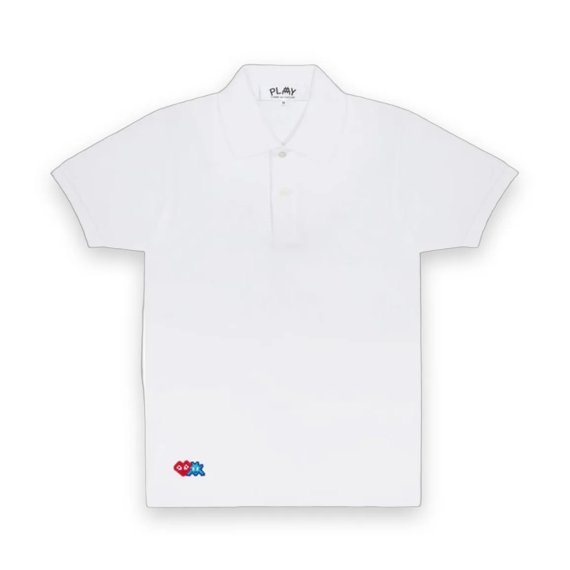 Comme des Garcons PLAY Invader Heart Polo Shirt White 1