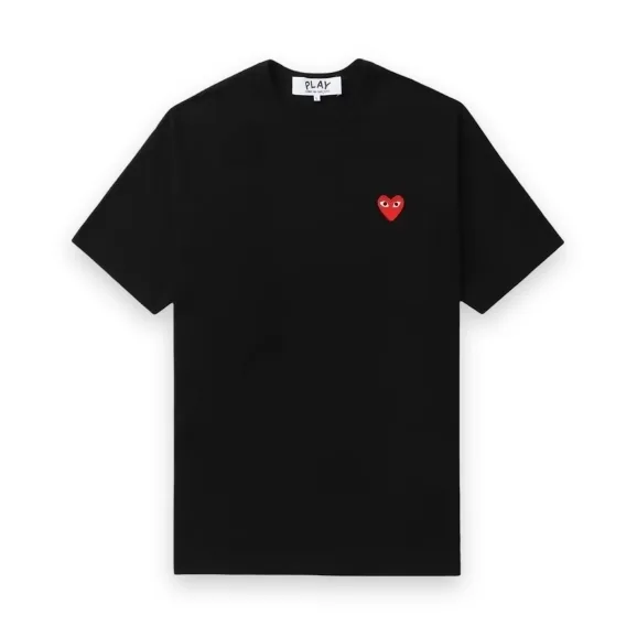 Comme des Garcons PLAY Logo Black/Red Tee 1