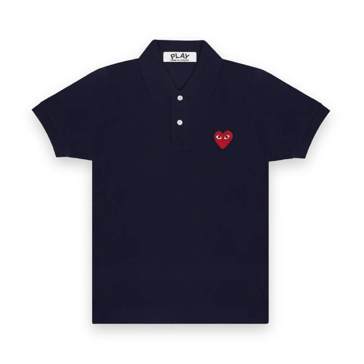 Comme des Garcons PLAY Red Heart Polo Shirt Navy 1