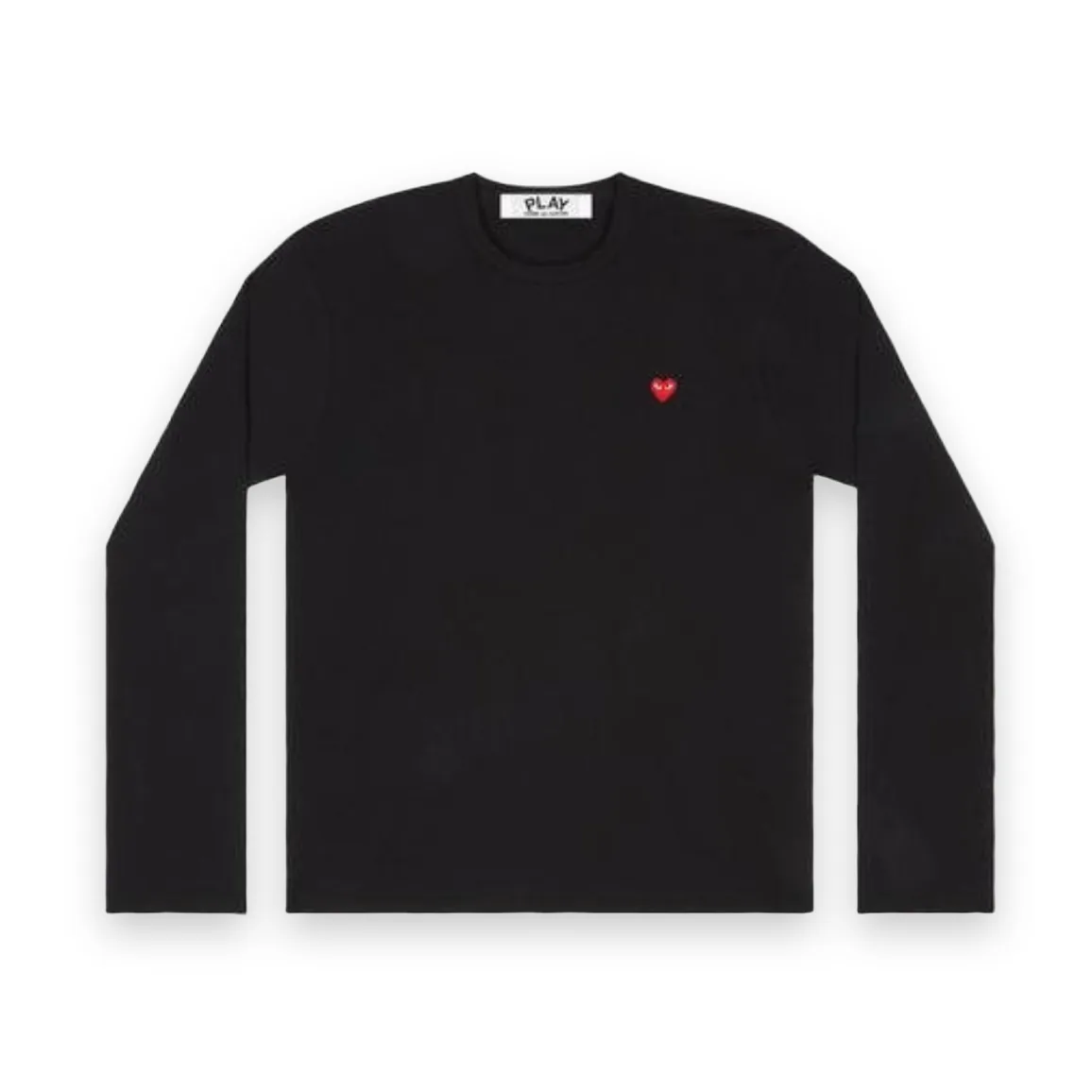 Comme des Garcons PLAY Small Red Heart Long Sleeve Black T-Shirt 1