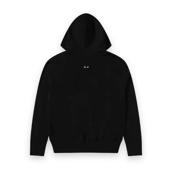 Comme Des Garcons Play Unisex Reverse Black Heart Zip Hoodie Black 1