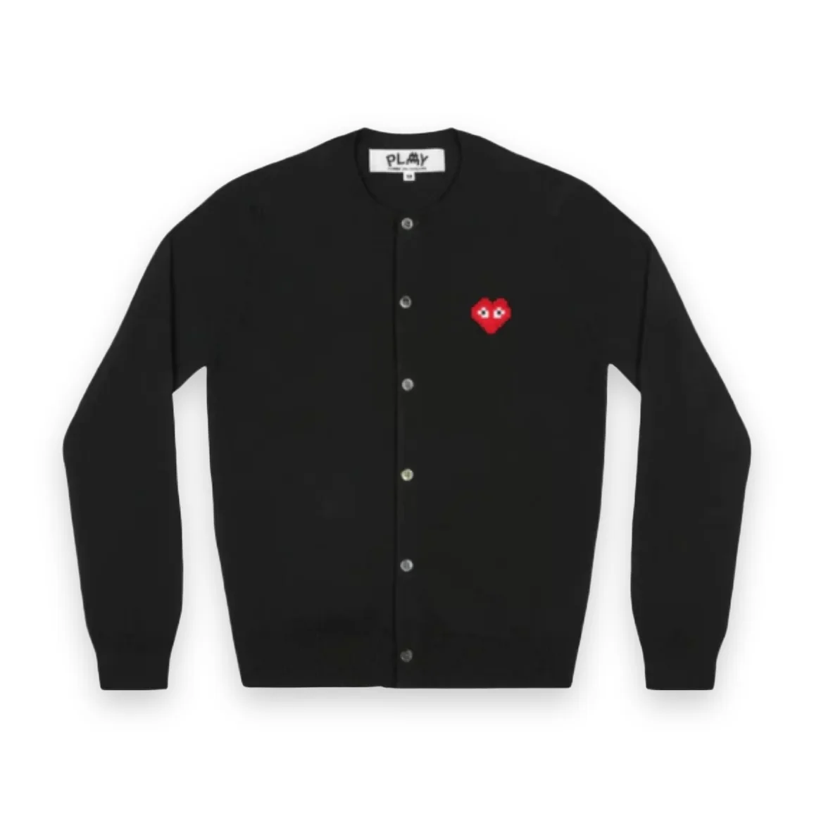 Comme des Garcons PLAY Women's Invader Heart Cardigan Black 1