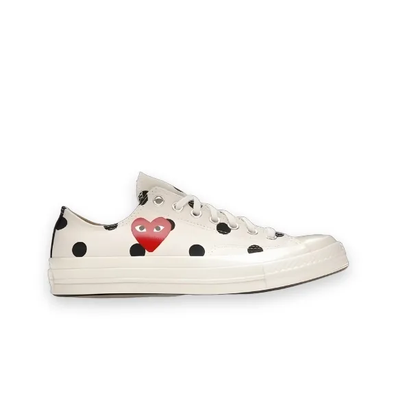 Comme des Garcons PLAY x Converse Chuck Taylor All Star 70 Ox Polka Dot White 1