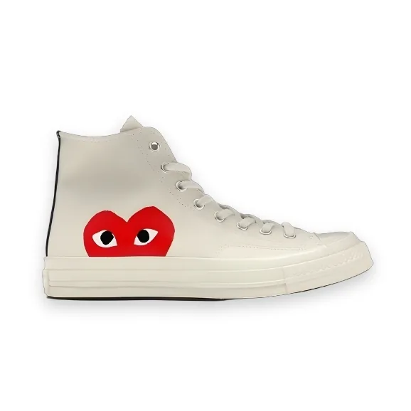 Comme des Garcons Play x Converse Chuck Taylor All Star High White 1