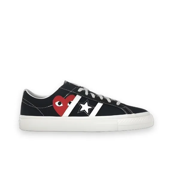 Comme des Garcons PLAY x Converse One Star Academy Pro Ox Black 1