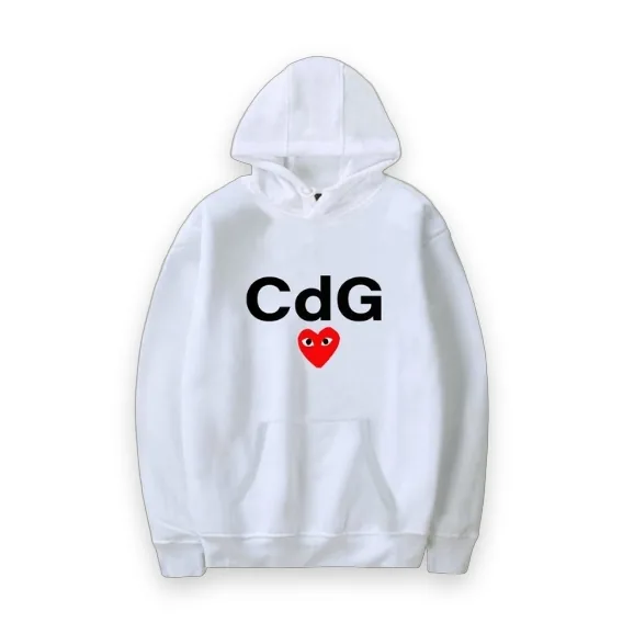 Comme Des Garcons Red Heart Hoodie 1