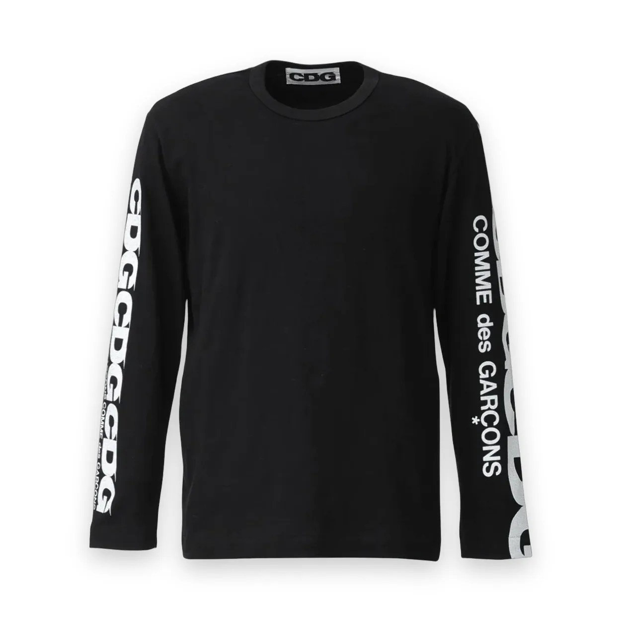 Comme Des Garcons Sleeve Logo Black Long Sleeve Shirt 1
