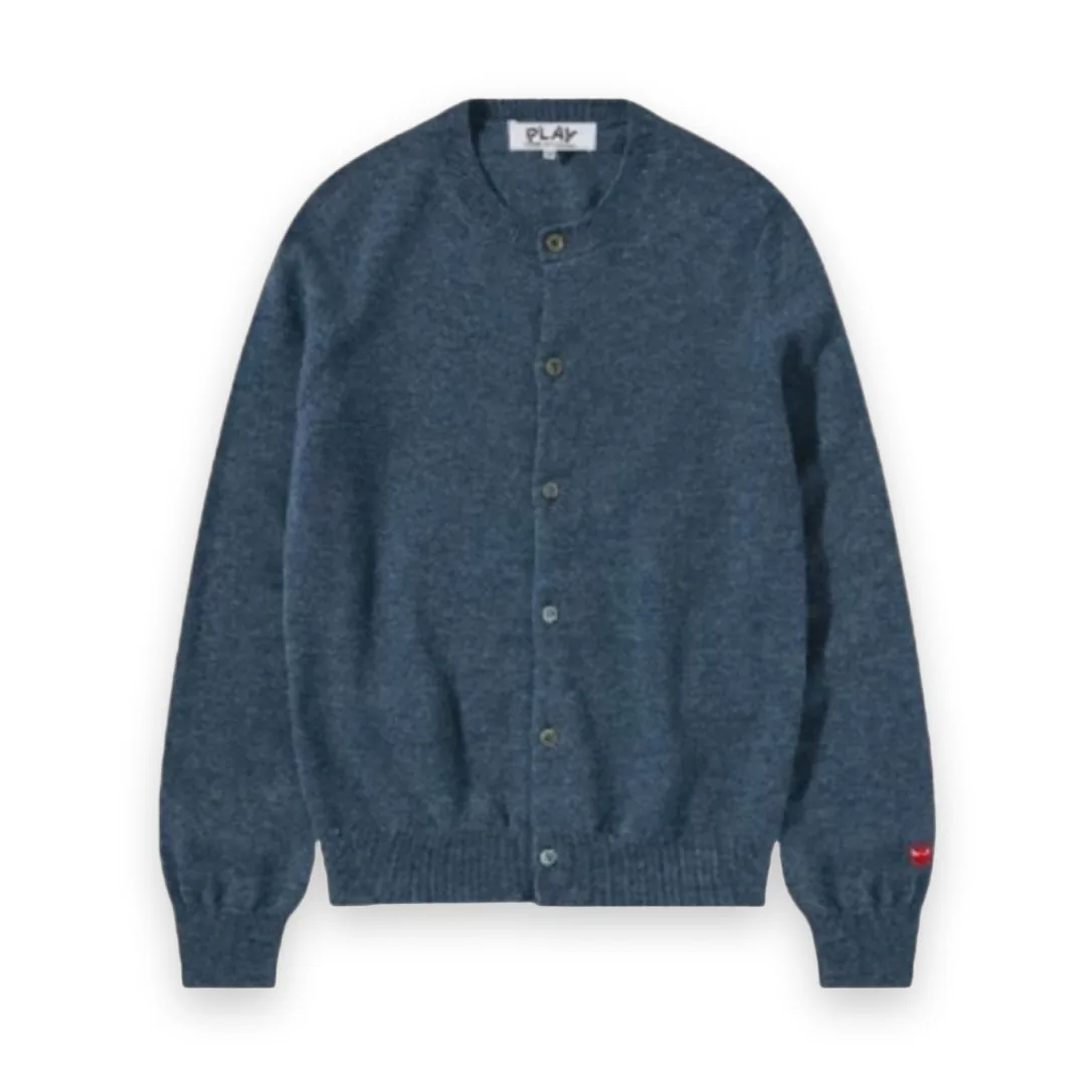Comme Des Garcons Wool Cardigan Navy 1