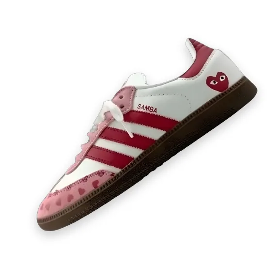 Comme des Garcons x Adidas Samba Sneakers White/Red 1