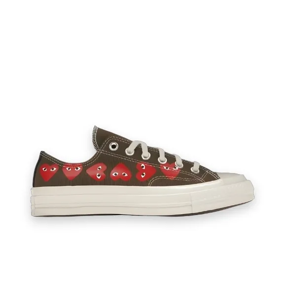 Comme des Garcons x Converse Chuck Taylor All Star 70 oX Multi Heart Green 1